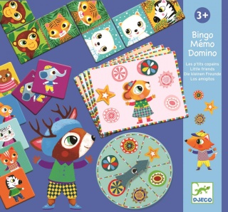 DJECO Gry edukacyjne: Bingo-Memo-Domino