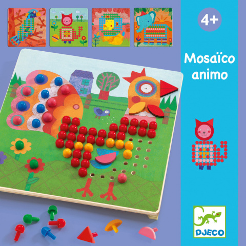 DJECO Mozaika ANIMO-kolorowe obrazki DJECO Mozaika ANIMO-kolorowe obrazki