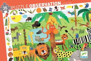DJECO Puzzle obserwacja Dżungla 35 elementów