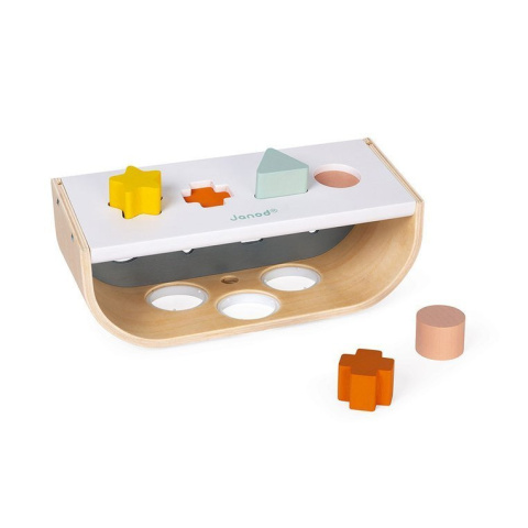 Janod Drewniana przebijanka i sorter kształtów 3 w 1 Sweet Cocoon Janod Drewniana przebijanka i sorter kształtów 3 w 1 Sweet Cocoon