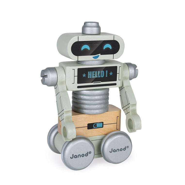 Janod Drewniane roboty do składania ze śrubokrętem Brico'kids Janod Drewniane roboty do składania ze śrubokrętem Brico'kids