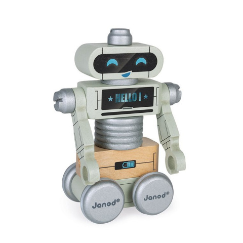 Janod Drewniane roboty do składania ze śrubokrętem Brico'kids Janod Drewniane roboty do składania ze śrubokrętem Brico'kids