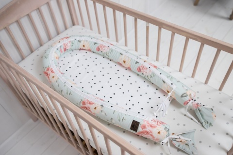 SLEEPEE Prześcieradło do łóżeczka We care Szare Kropki 120 x 60