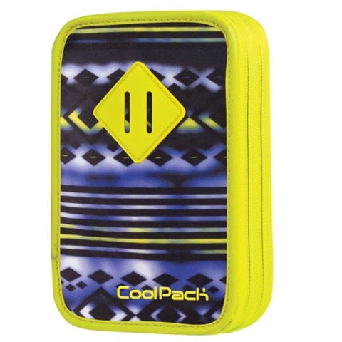 CoolPack Piórnik 2 komorowy Jumper Tie Dye Blue z wyposażeniem