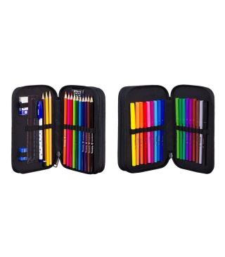 CoolPack Piórnik szkolny podwójny z wyposażeniem Jumper 2 Ribbon Grid