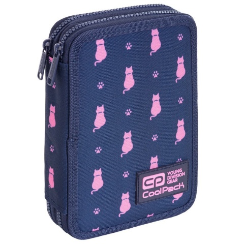 CoolPack Piórnik szkolny podwójny z wyposażeniem Jumper XL Navy Kitty