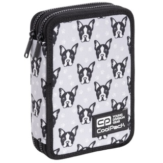 CoolPack Piórnik szkolny podwójny z wyposażeniem Jumper XL French Bulldogs