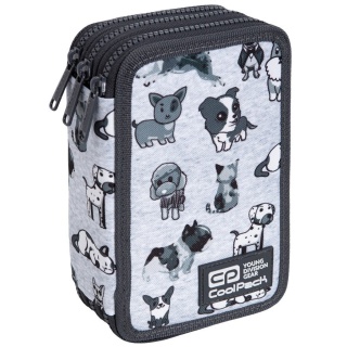 CoolPack Piórnik szkolny potrójny z wyposażeniem Jumper 3 Doggies