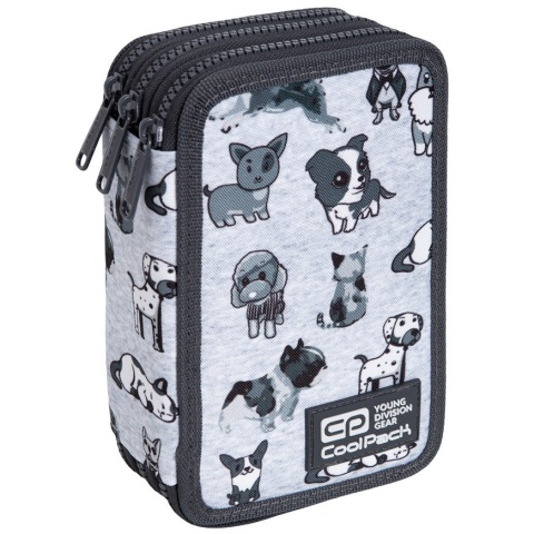 CoolPack Piórnik szkolny potrójny z wyposażeniem Jumper 3 Doggies