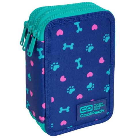 CoolPack Piórnik szkolny potrójny z wyposażeniem Jumper 3 Puppy Love