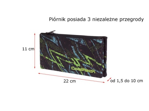 CoolPack Piórnik szkolny saszetka potrójna Trio Lightning
