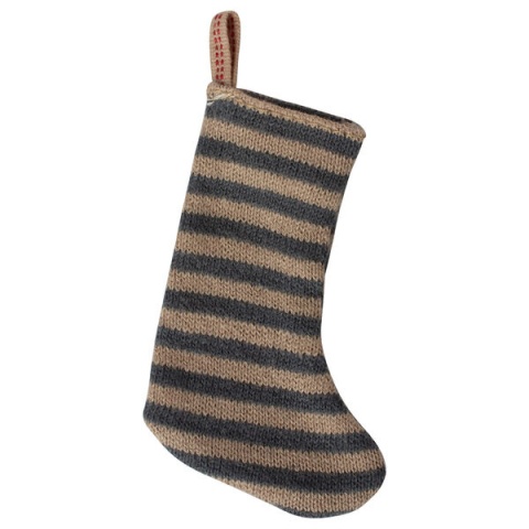 MAILEG Dekoracja bożonarodzeniowa - Christmas stocking - Petrol/Sand