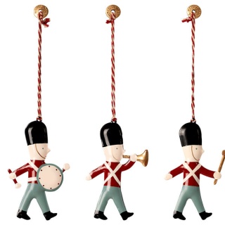 MAILEG Dekoracja bożonarodzeniowa - Metal ornaments in matchbox - 3 Guards