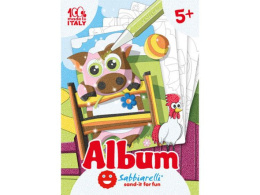 Sabbiarelli Album do Kolorowania Magicznym Piaskiem, Zwierzęta Gospodarcze, 5l+
