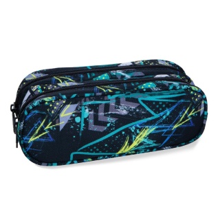 CoolPack Piórnik szkolny dwukomorowy Clever Scribbles