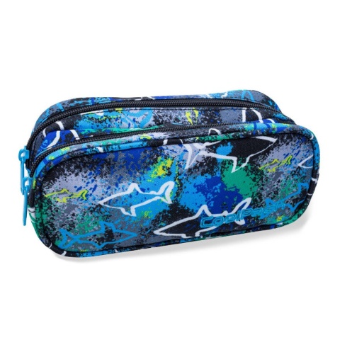 CoolPack Piórnik szkolny dwukomorowy Clever Sharks