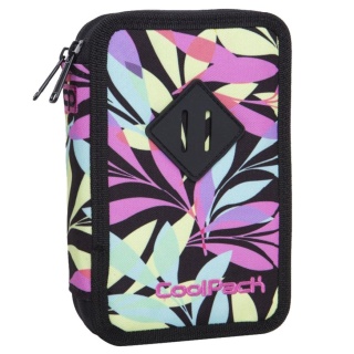 CoolPack Piórnik szkolny podwójny z wyposażeniem Jumper 2 Pastel Leaves