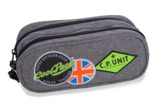 CoolPack Saszetka podwójna Clever Grey Badges