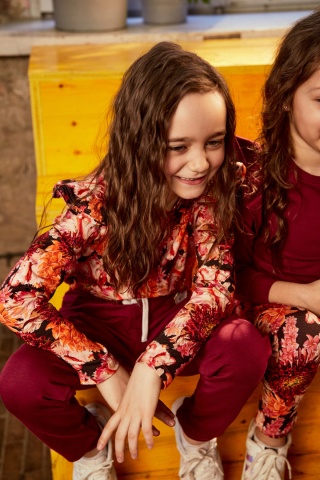 HEY POPINJAY Longsleeve z falbankami Red Tulips