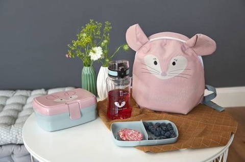 Zestaw śniadaniówka i tritanowy bidon dla dzieci Lassig Szynszyla