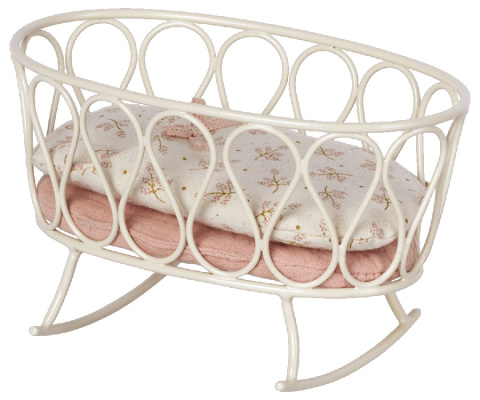 MAILEG Cradle w. sleeping bag, MY - Rose, Kołyska różowa