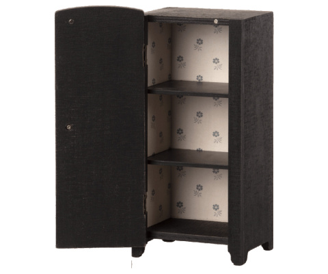 MAILEG Miniature closet - Anthracite, Miniaturowa szafa Antracyt MAILEG Miniature closet - Anthracite, Miniaturowa szafa Antracyt