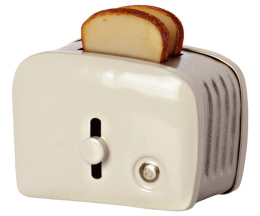 MAILEG Miniature toaster & bread - Off white, Miniaturowy toster i chleb Biały