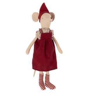 MAILEG Myszka - Christmas mouse, Medium - Girl
