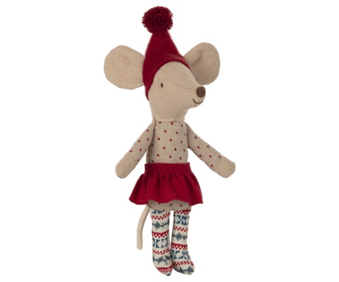 MAILEG Myszka świąteczna - Christmas mouse in matchbox, Big sister
