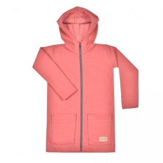 TUSS Bluza długa ZIP coral zapinana na zamek