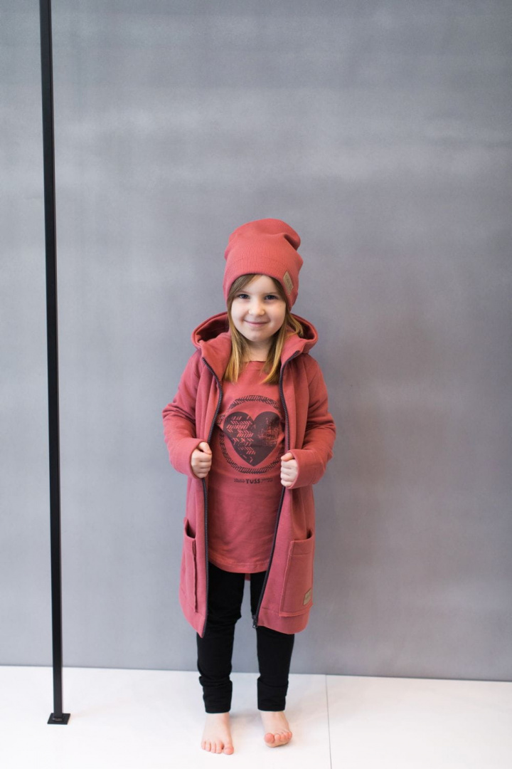 TUSS Bluza długa ZIP coral zapinana na zamek TUSS Bluza długa ZIP coral zapinana na zamek