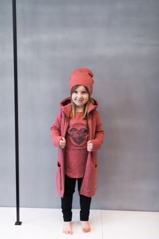 TUSS Bluza długa ZIP coral zapinana na zamek