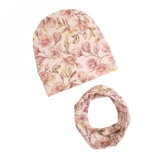 UL&KA Komplet czapka i komin MAGNOLIA CREAM
