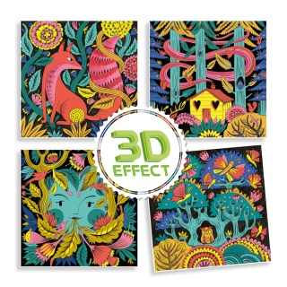 DJECO Kolorowanki 3D ZACZAROWANY LAS
