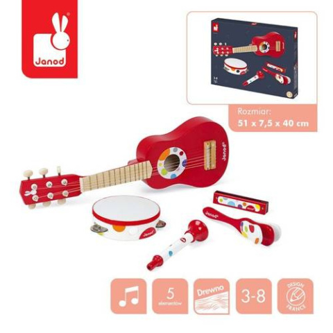 Janod Zestaw instrumentów duży Confetti Janod Zestaw instrumentów duży Confetti