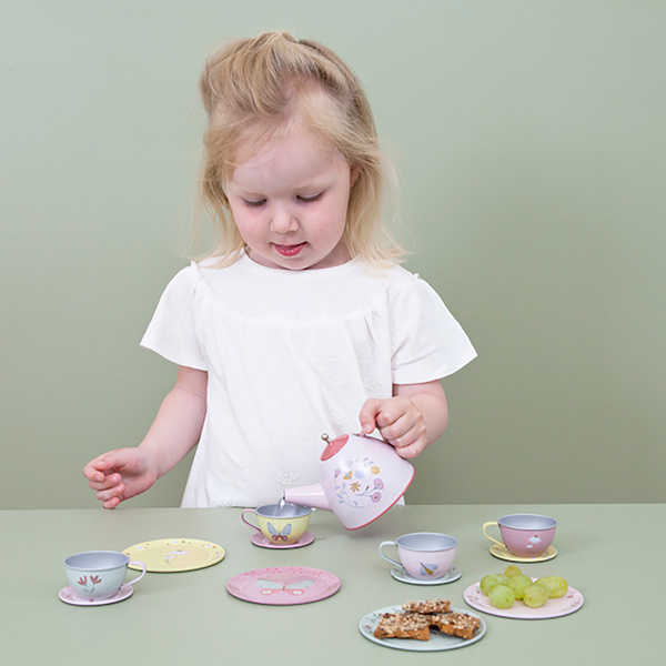 LITTLE DUTCH Zestaw Tea set Flowers & Butterflies 13 elementów LITTLE DUTCH Zestaw Tea set Flowers & Butterflies 13 elementów
