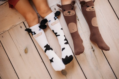 Mama's Feet Podkolanówki Dziecięce - Miś Rysiek