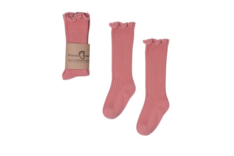 Mama's Feet Podkolanówki Dziecięce Mono Baby - Brudny Róż