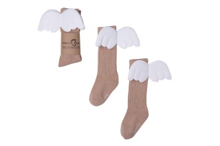 Mama's Feet Podkolanówki Dziecięce - Beżowy Aniołek