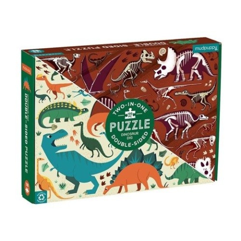 Mudpuppy Puzzle dwustronne Dinozaury 100 elementów 6+