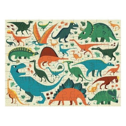 Mudpuppy Puzzle dwustronne Dinozaury 100 elementów 6+