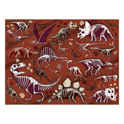 Mudpuppy Puzzle dwustronne Dinozaury 100 elementów 6+