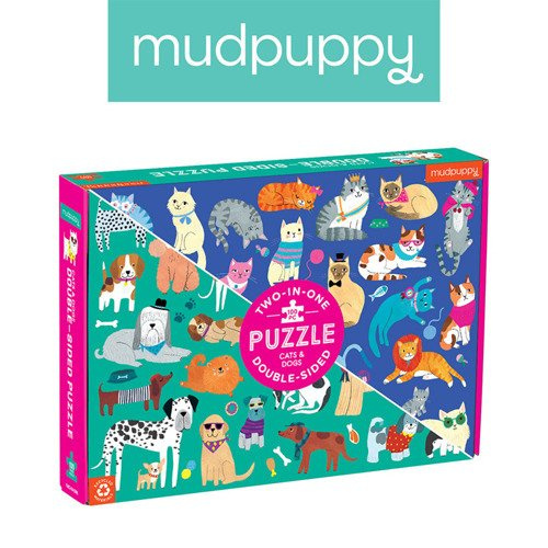 Mudpuppy Puzzle dwustronne Koty i psy 100 elementów 6+