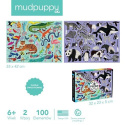 Mudpuppy Puzzle dwustronne Królestwo zwierząt 100 elementów 6+