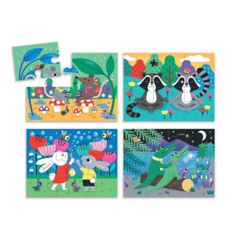 Mudpuppy Puzzle progresywne „Uważność” 4, 6, 9 i 12 elementów 2+
