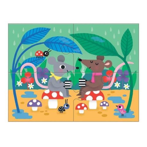 Mudpuppy Puzzle progresywne „Uważność” 4, 6, 9 i 12 elementów 2+