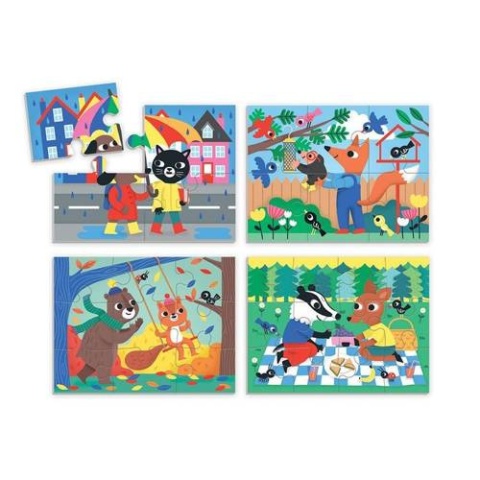 Mudpuppy Puzzle progresywne „Życzliwość” 4, 6, 9 i 12 elementów 2+