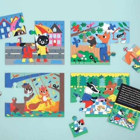 Mudpuppy Puzzle progresywne „Życzliwość” 4, 6, 9 i 12 elementów 2+