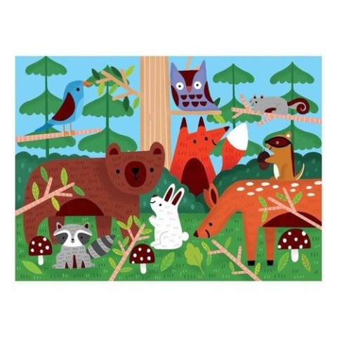 Mudpuppy Puzzle sensoryczne z miękkimi aplikacjami Las 42 elementy 3+