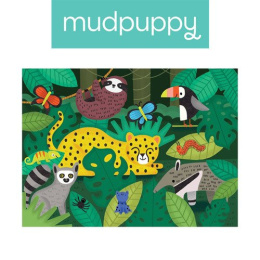 Mudpuppy Puzzle sensoryczne z miękkimi aplikacjami Tropikalny las 42 elementy 3+